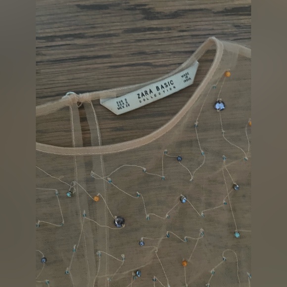 Zara Collectio Tulle with Rhinestones Top - Picture 4 of 4